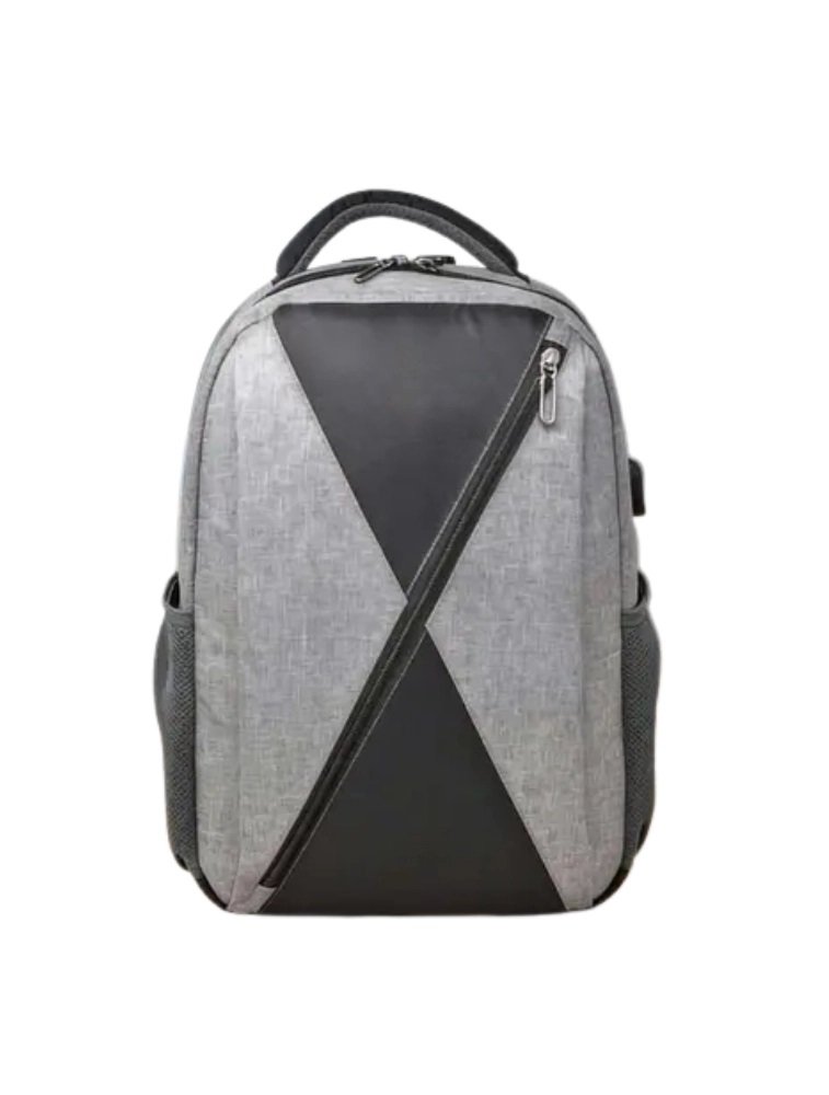 Grey And Black Premium Khadi Fabric Laptop Bag 1000 Denier PVC Reinforced